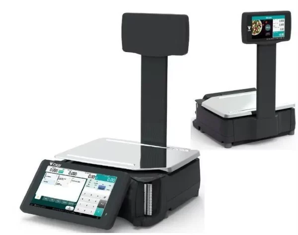 ECO PC Systemwaage mit Bon-Etikettendruck und Touchscreen auf Stativ, Registrierkassen tauglich – Bild 3