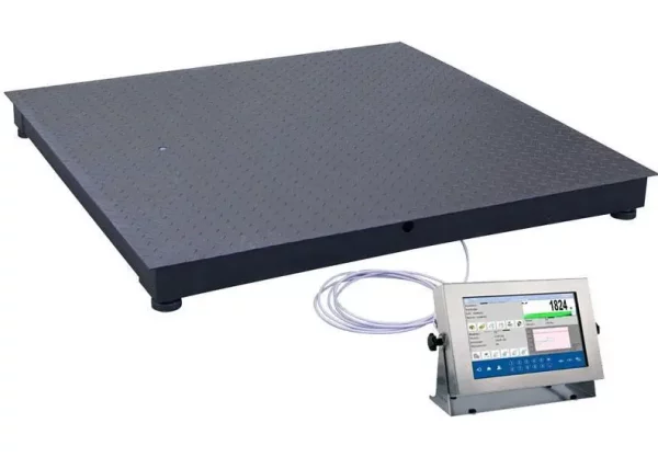 Eichfähige Profi-Industrie-Bodenwaage mit PC Touchscreen Terminal, Wiegebereiche ab 600kg bis 6000kg, Wiegeflächen bis 2m x 2m