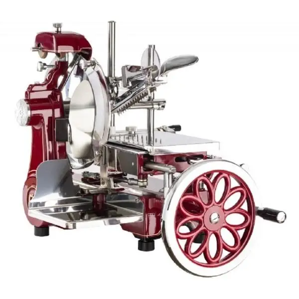 Prosciutto Schwungrad Handbetrieb Aufschnittmaschine LUX 300 Nostalgie Rosso